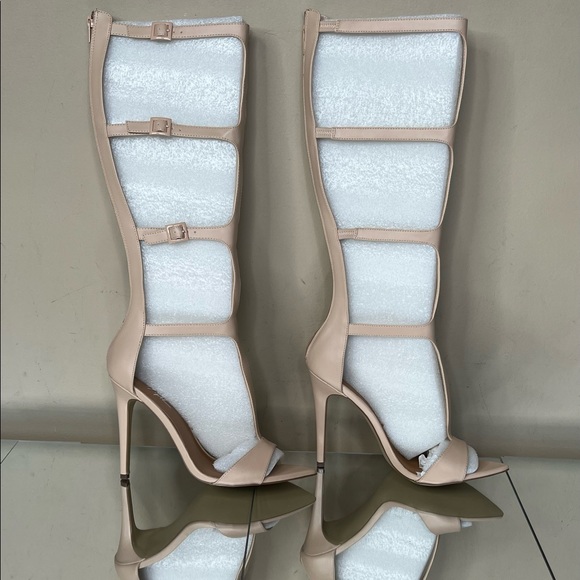 Nasty Gal Nude Gladiator Heel Sandals - Picture 4 of 8